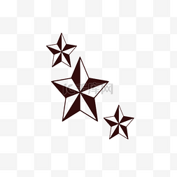 五角星星图片_黑白五角星