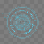 蓝色渐变科技线条科技风边框元素