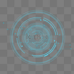 科技边框图片_蓝色渐变科技线条科技风边框元素