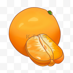 小清新橘子图片_水果黄色橘子小清新