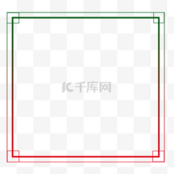 红绿线条图片_时尚简约现代边框线条边框