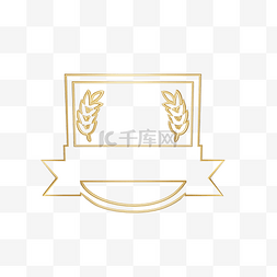 金色金属质感徽章