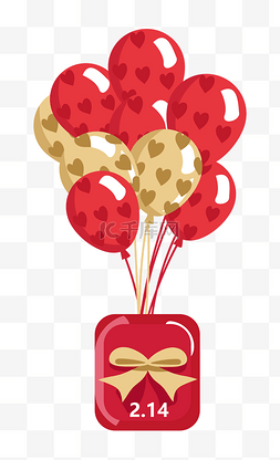 插气球图片_情人节创意礼物气球插