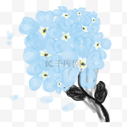 蓝色的花朵免抠图