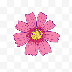 淡色手绘图片_手绘植物花卉淡紫色波斯菊