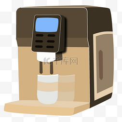 电器产品图片_黄色实用咖啡机 