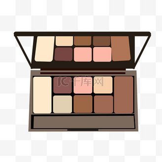 彩色系列眼影盘插画