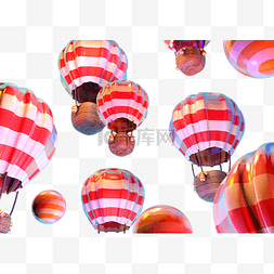 主题艺术字体图片_c4d电商主题元素热气球