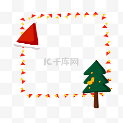 红色的圣诞树图片_红色的圣诞树边框