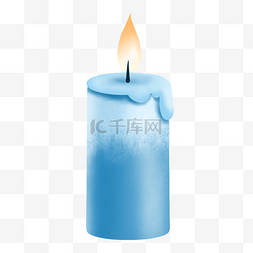 蓝白小蜡烛