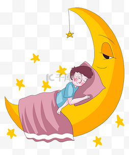 睡在月亮上图片_睡在月亮上的女孩