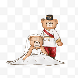 结婚小图片_ 情侣小熊