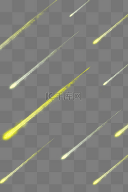 多彩线条流星光束效果PNG