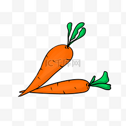 细细的叠放的胡萝卜