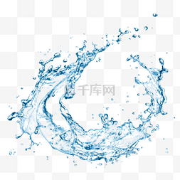 水纹图片_手绘动感水珠水浪