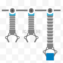 机械臂图片_三条手绘的搬运机械臂