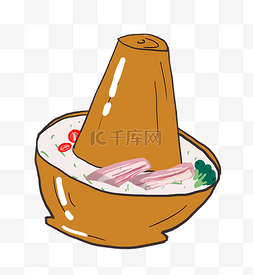 美味佳肴卡通图片_卡通手绘冬季美味火锅插画