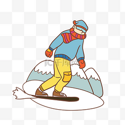 大大衣图片_冬季男孩滑雪大滑板