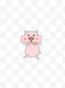 卡通小猪动物图片_手绘可爱小猪卡通插画动物素材