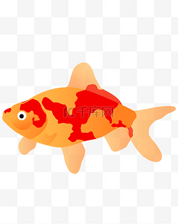 红色水墨鱼图片_矢量手绘红色金鱼