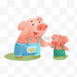 可爱小猪矢量图片_卡通手绘可爱小猪