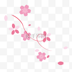 飘落的樱花花瓣元素图片_风吹散的樱花漂浮素材免费下载