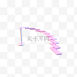 攀梯子图片_小清新弧形台阶装饰