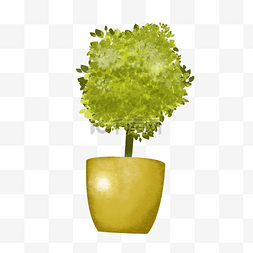 绿色沙漠植物图片_绿色盆栽健康植物绿植绿化手绘简