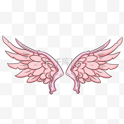 天使装饰粉色翅膀
