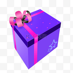 节日彩条图片_紫色礼盒包装盒