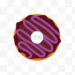 夏季卡通美食甜甜圈png下载