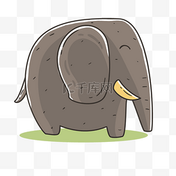 矢量图可爱大象