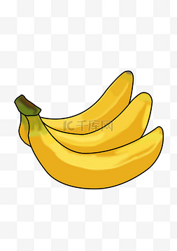 秋分成熟的果实香蕉插画