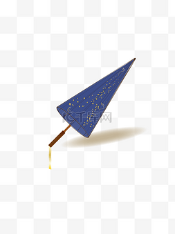 中国风深蓝烫金油纸伞