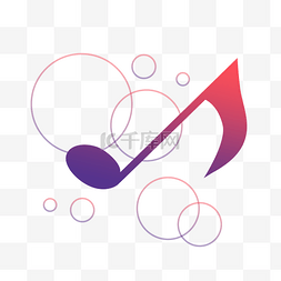 logo设计小图片_时尚炫彩渐变音符UI设计