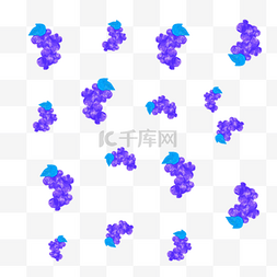 清新蓝色花纹背景图片_紫色清新手绘通用葡萄背景