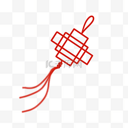 中国红绳元素图片_中国结红绳