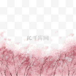 樱花素材图片_一片樱花树枝