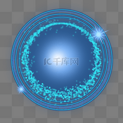蓝色环形视觉设计光圈