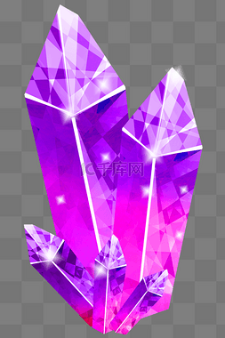 浪漫唯美钻石图片_ 紫色宝石钻石