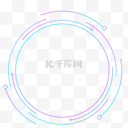 蓝色科幻曲线图片_多层圆形科技材料
