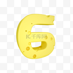 C4D创意奶酪数字6装饰