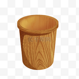 木制水桶装饰插画