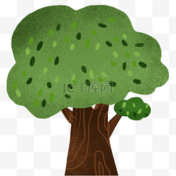 卡通古树手绘图片_矢量春季植物树木设计元素