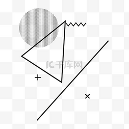 清新简约几何图片_孟菲斯几何设计装饰图案PNG