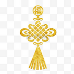 中国风传统烫金花纹中国结福字装饰图