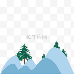 手绘风景图片_手绘卡通山水背景