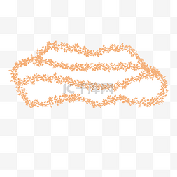 橙色喷雾图片_卡通橙色的不规则图形免抠图