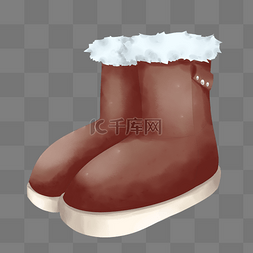 雪地雪地靴图片_棕色的保暖靴