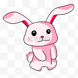 粉色可爱小兔子元素
